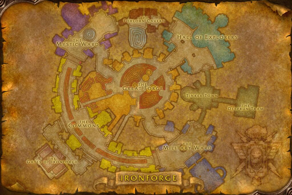 Map of Ironforge
